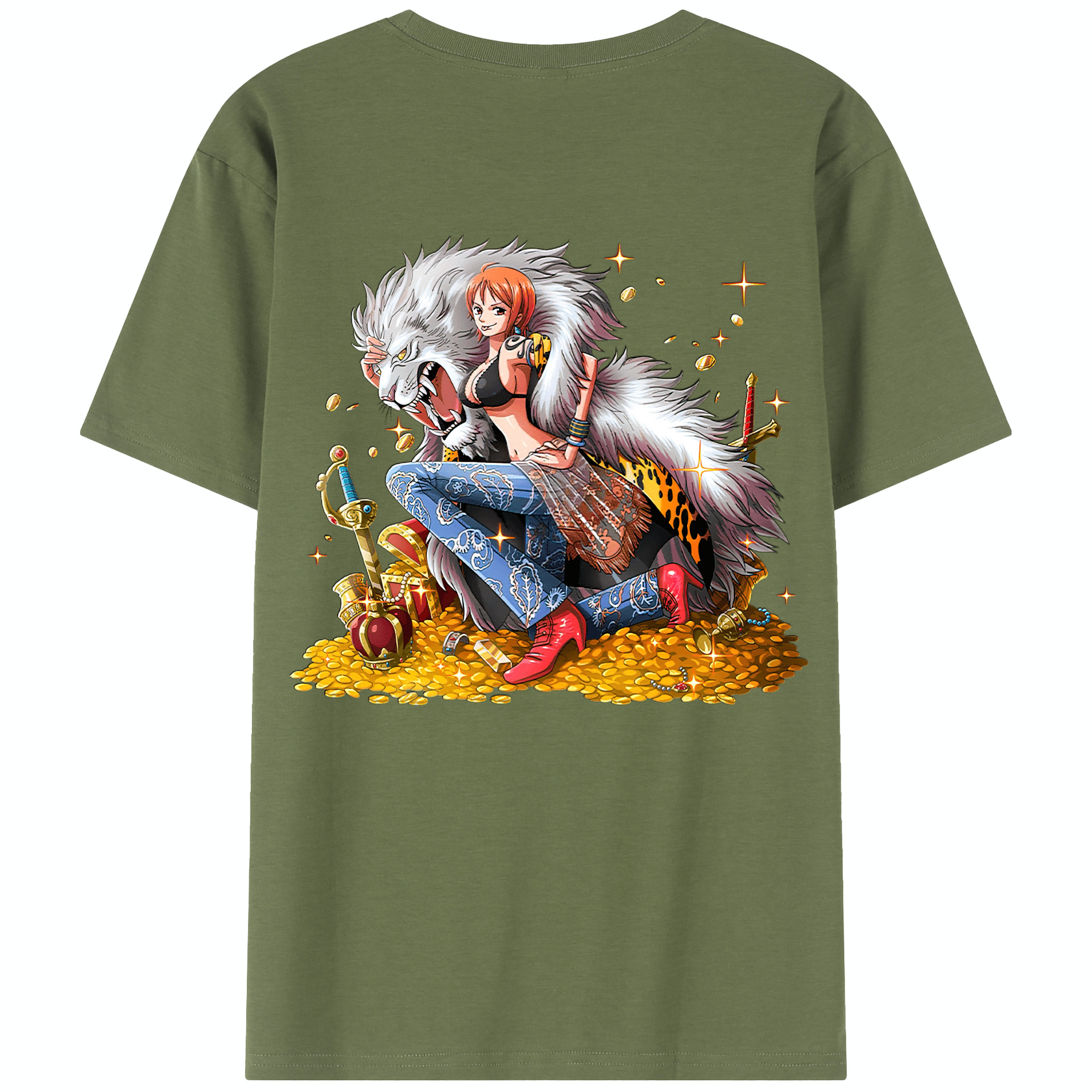 ワンピース ナミ ONE PIECE Nami 綿100％半袖Tシャツ（背面プリント）